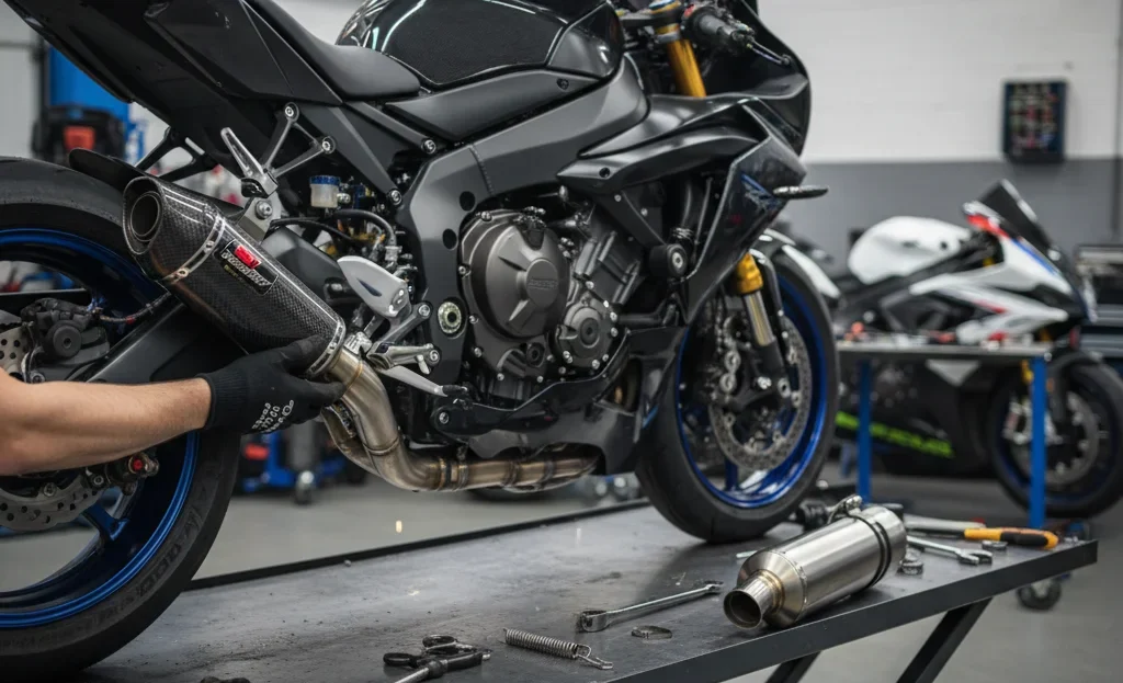 Si può modificare lo scarico originale della moto?