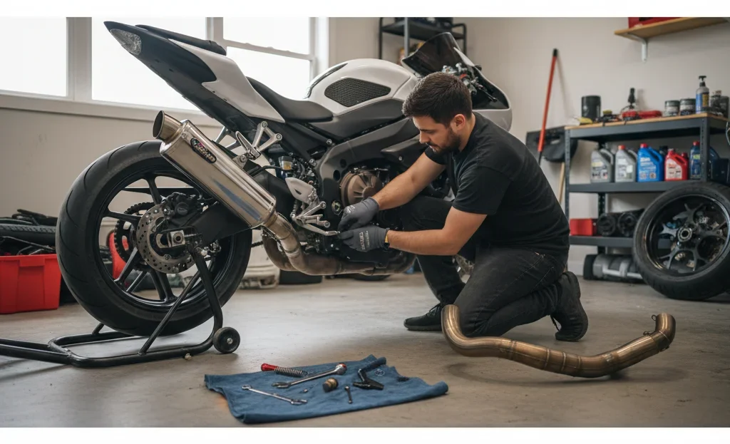 Si può montare lo scarico della moto da soli?
